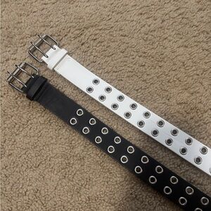 Punk black & white belt (unisex)